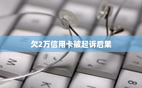 欠2万信用卡被起诉后果