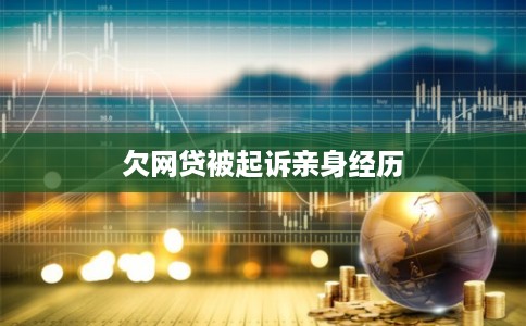 欠网贷被起诉亲身经历