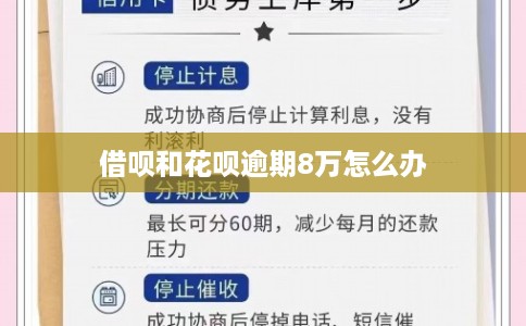 借呗和花呗逾期8万怎么办