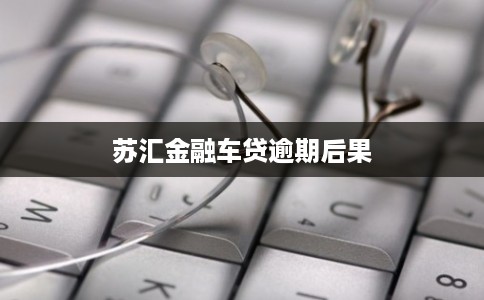苏汇金融车贷逾期后果