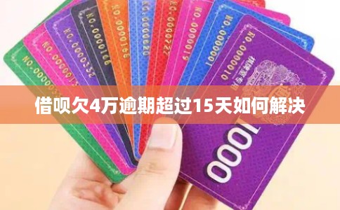 借呗欠4万逾期超过15天如何解决