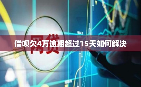 借呗欠4万逾期超过15天如何解决