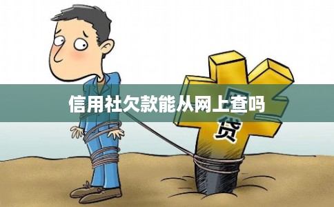 信用社欠款能从网上查吗 信用社欠款能从网上查吗