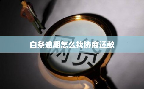 白条逾期怎么找协商还款