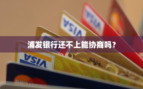 浦发银行还不上能协商吗？