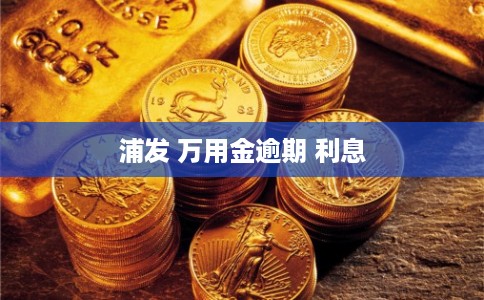 浦发 万用金逾期 利息