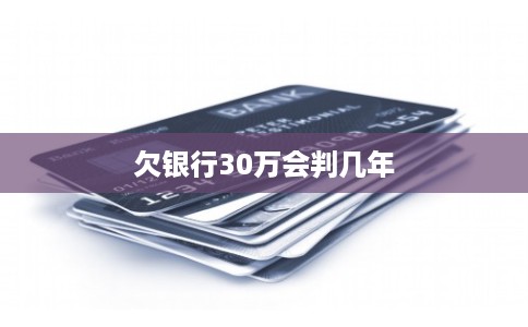欠银行30万会判几年