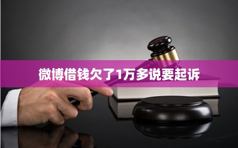 微博借钱欠了1万多说要起诉