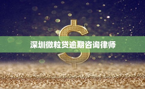 深圳微粒贷逾期咨询律师