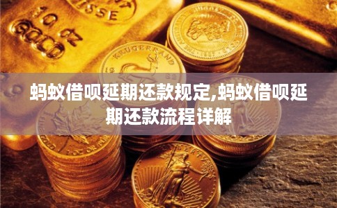 蚂蚁借呗延期还款规定,蚂蚁借呗延期还款流程详解