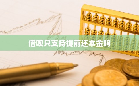 借呗只支持提前还本金吗