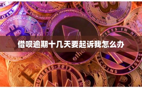 借呗逾期十几天要起诉我怎么办
