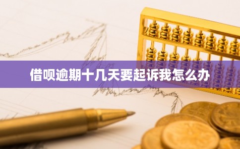 借呗逾期十几天要起诉我怎么办