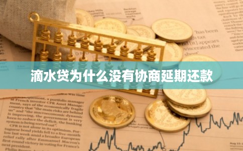 滴水贷为什么没有协商延期还款