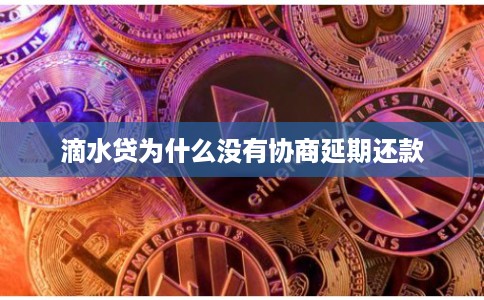 滴水贷为什么没有协商延期还款