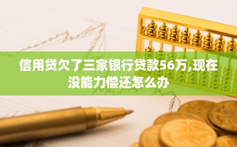 信用贷欠了三家银行贷款56万,现在没能力偿还怎么办