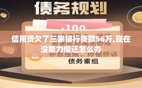 信用贷欠了三家银行贷款56万,现在没能力偿还怎么办