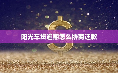 阳光车贷逾期怎么协商还款