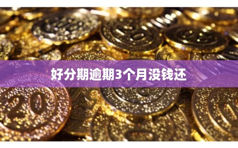 好分期逾期3个月没钱还