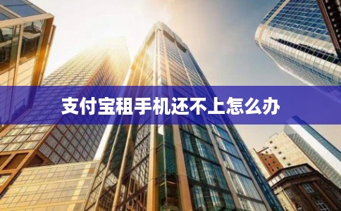 支付宝租手机还不上怎么办