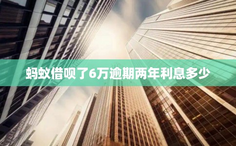 蚂蚁借呗了6万逾期两年利息多少