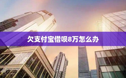 欠支付宝借呗8万怎么办
