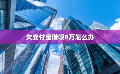 欠支付宝借呗8万怎么办