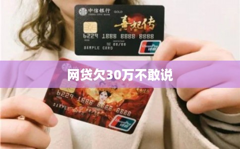 网贷欠30万不敢说