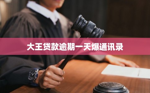 大王贷款逾期一天爆通讯录