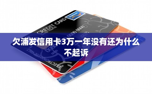 欠浦发信用卡3万一年没有还为什么不起诉