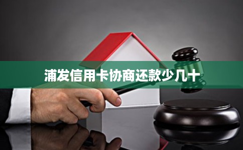 浦发信用卡协商还款少几十