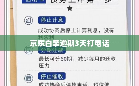 京东白条逾期3天打电话