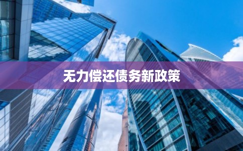 无力偿还债务新政策