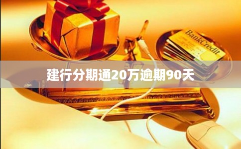 建行分期通20万逾期90天