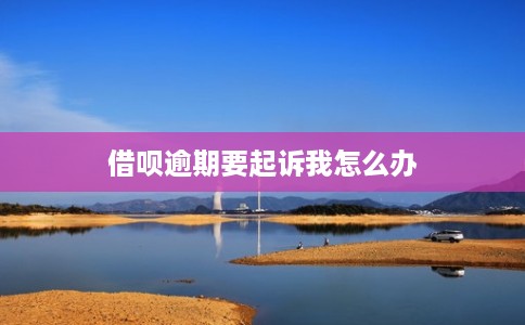 借呗逾期要起诉我怎么办