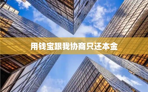 用钱宝跟我协商只还本金