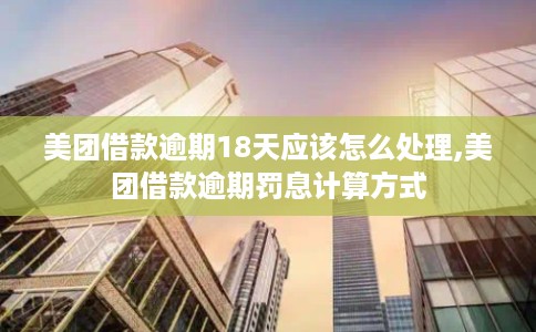 美团借款逾期18天应该怎么处理,美团借款逾期罚息计算方式