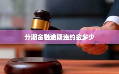 分期金融逾期违约金多少