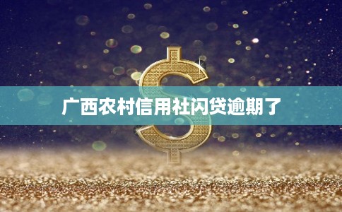 广西农村信用社闪贷逾期了