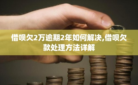 借呗欠2万逾期2年如何解决,借呗欠款处理方法详解