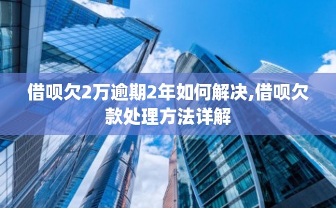 借呗欠2万逾期2年如何解决,借呗欠款处理方法详解