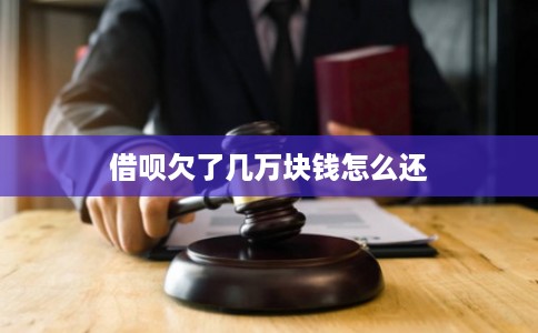 借呗欠了几万块钱怎么还