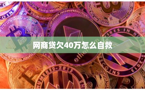 网商贷欠40万怎么自救