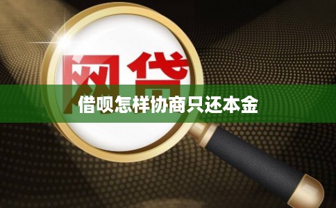 借呗怎样协商只还本金