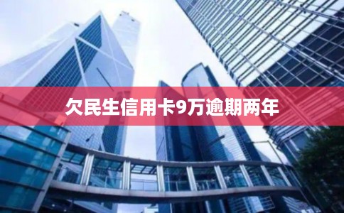 欠民生信用卡9万逾期两年