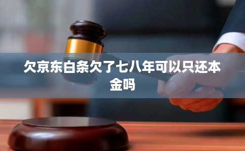 欠京东白条欠了七八年可以只还本金吗