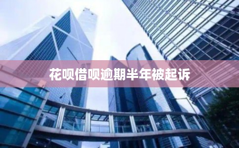 花呗借呗逾期半年被起诉