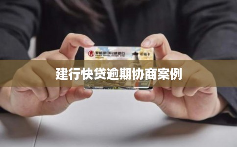 建行快贷逾期协商案例