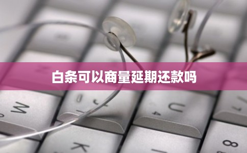 白条可以商量延期还款吗