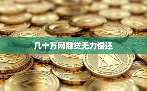 几十万网商贷无力偿还
